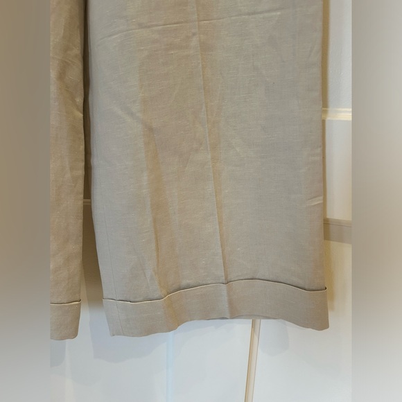 ** 3 FOR $50 ** Wide-Leg Linen Cropped Trousers - Picture 5 of 7